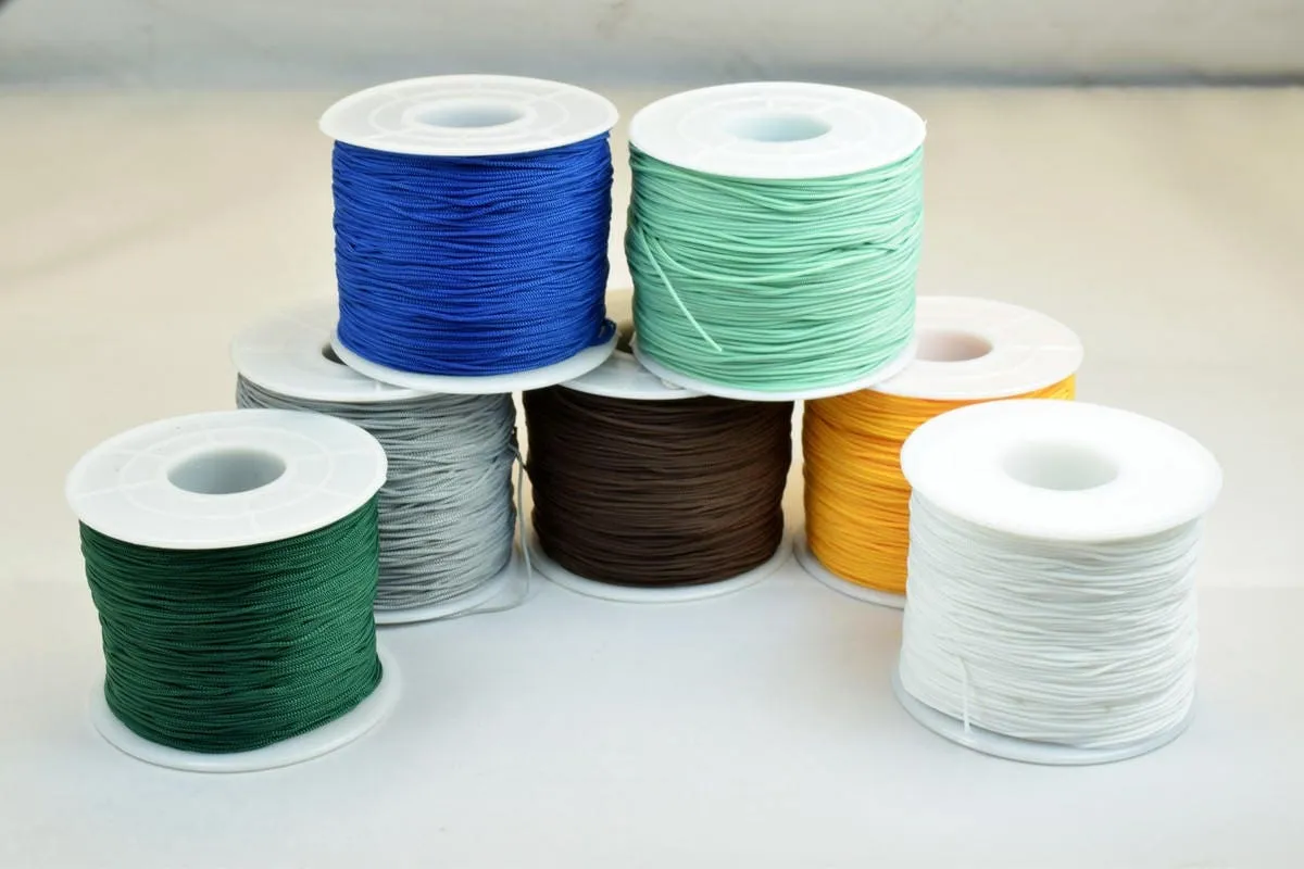 0.8mm Knot Nylon Cord Shamballa Macrame Beading Kumihimo String 100 Meters Cord Knot Shamballa Macrame Bead Beading Size 0.8mm Thread Cord