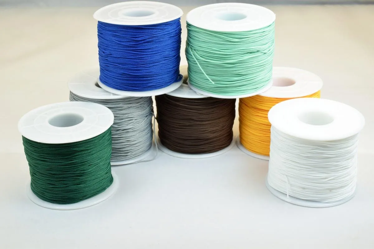 0.8mm Knot Nylon Cord Shamballa Macrame Beading Kumihimo String 100 Meters Cord Knot Shamballa Macrame Bead Beading Size 0.8mm Thread Cord