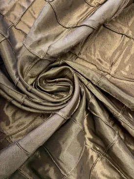 1 7/8 YD Polyester Pin-Tucked Light-Weight Taffeta - Iridescent Bronze