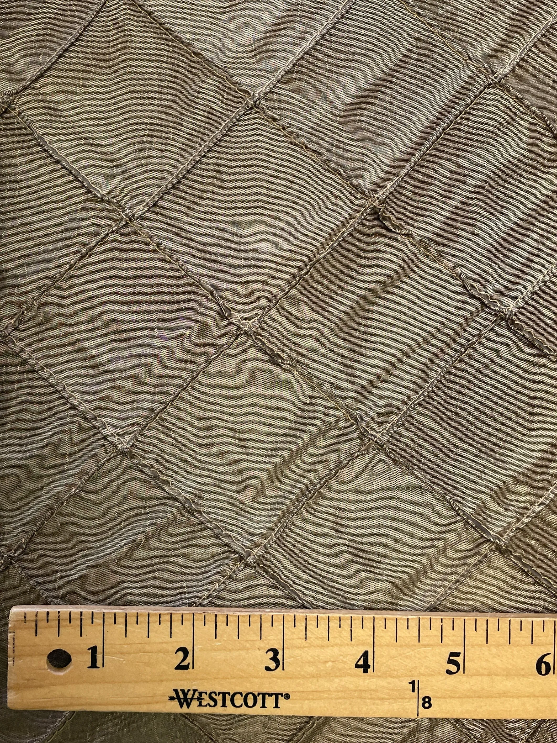 1 7/8 YD Polyester Pin-Tucked Light-Weight Taffeta - Iridescent Bronze