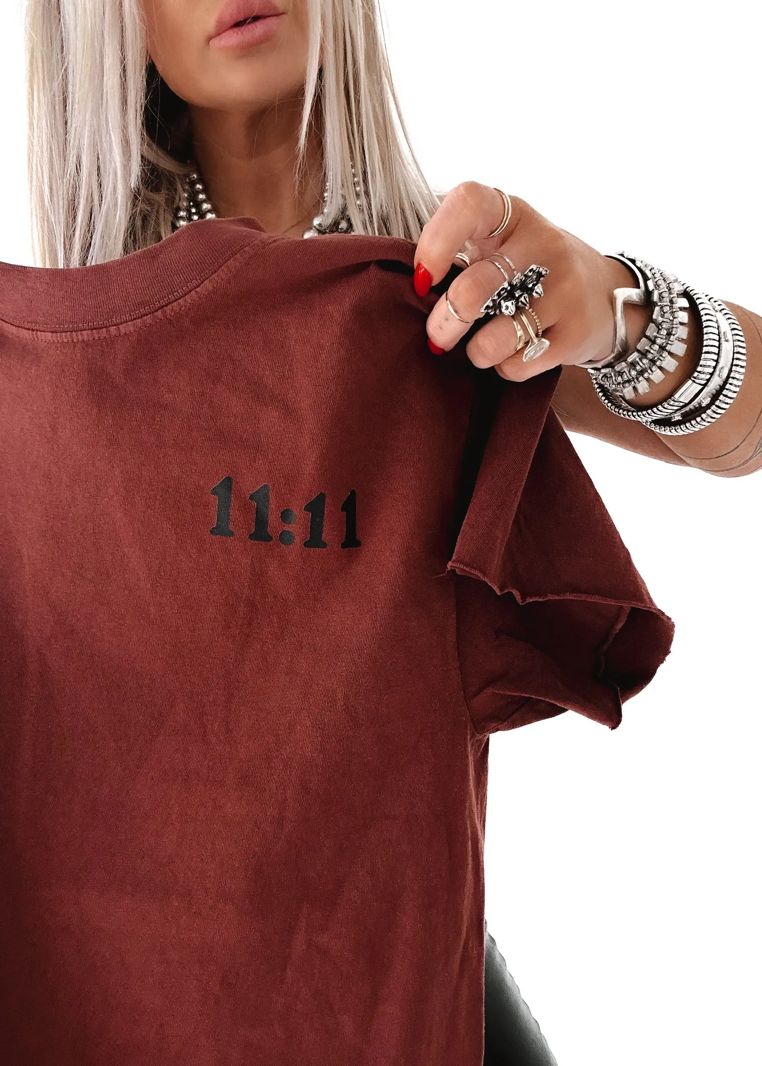 11:11 ANGEL NUMBERS SIDE SLIT TEE