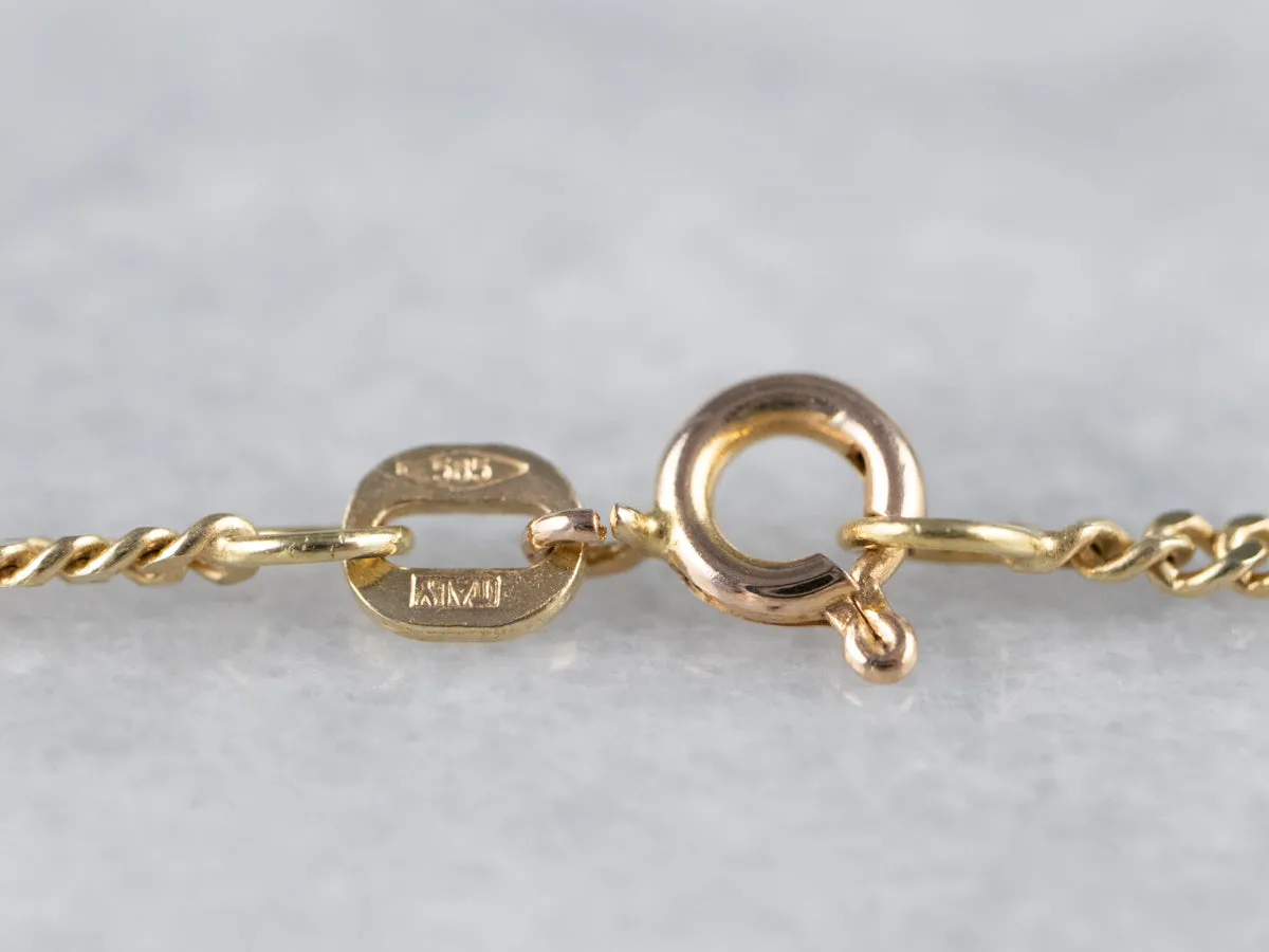 14K Yellow Gold Figaro Chain Necklace