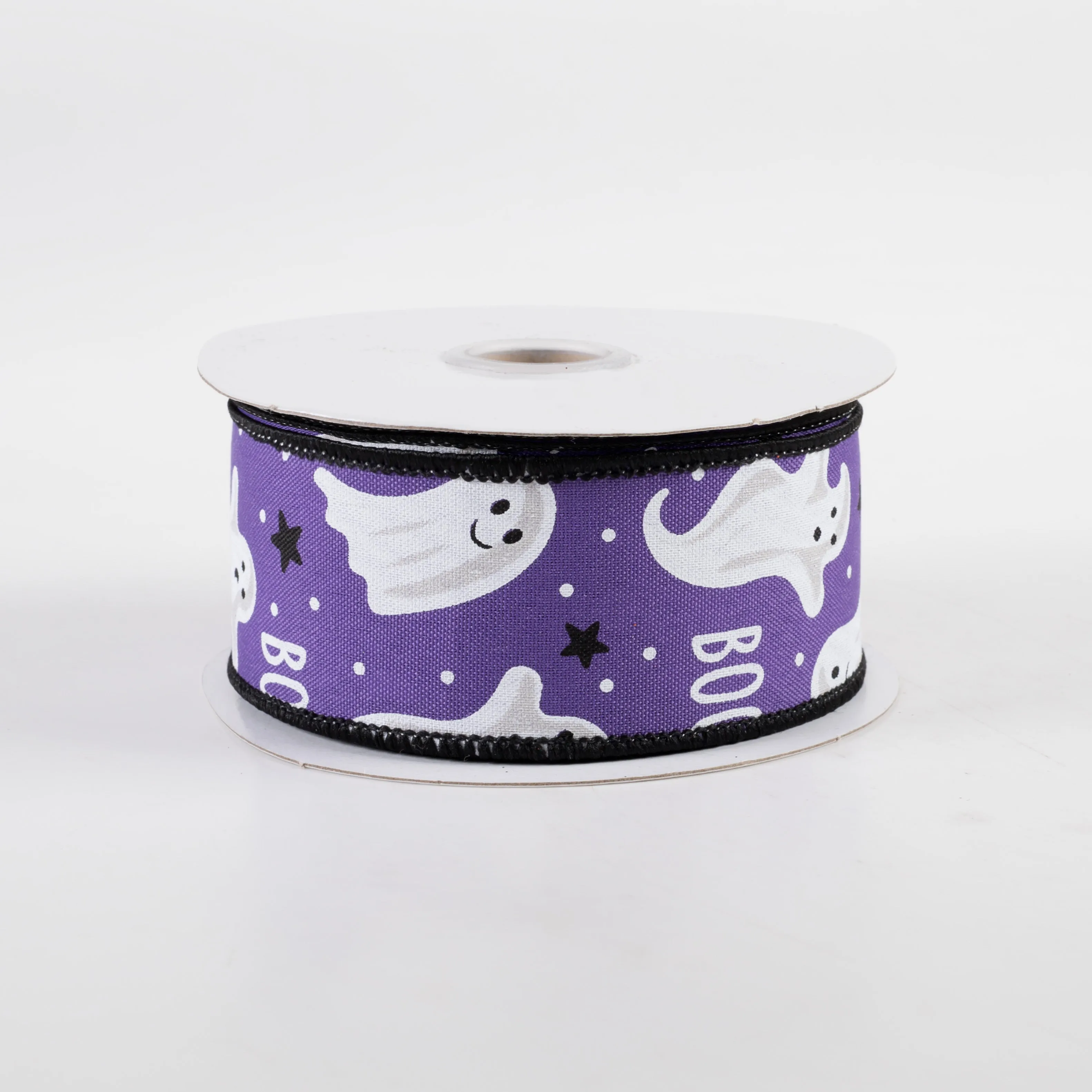 1.5" Boo Ghosts Ribbon: Purple (10 Yards)