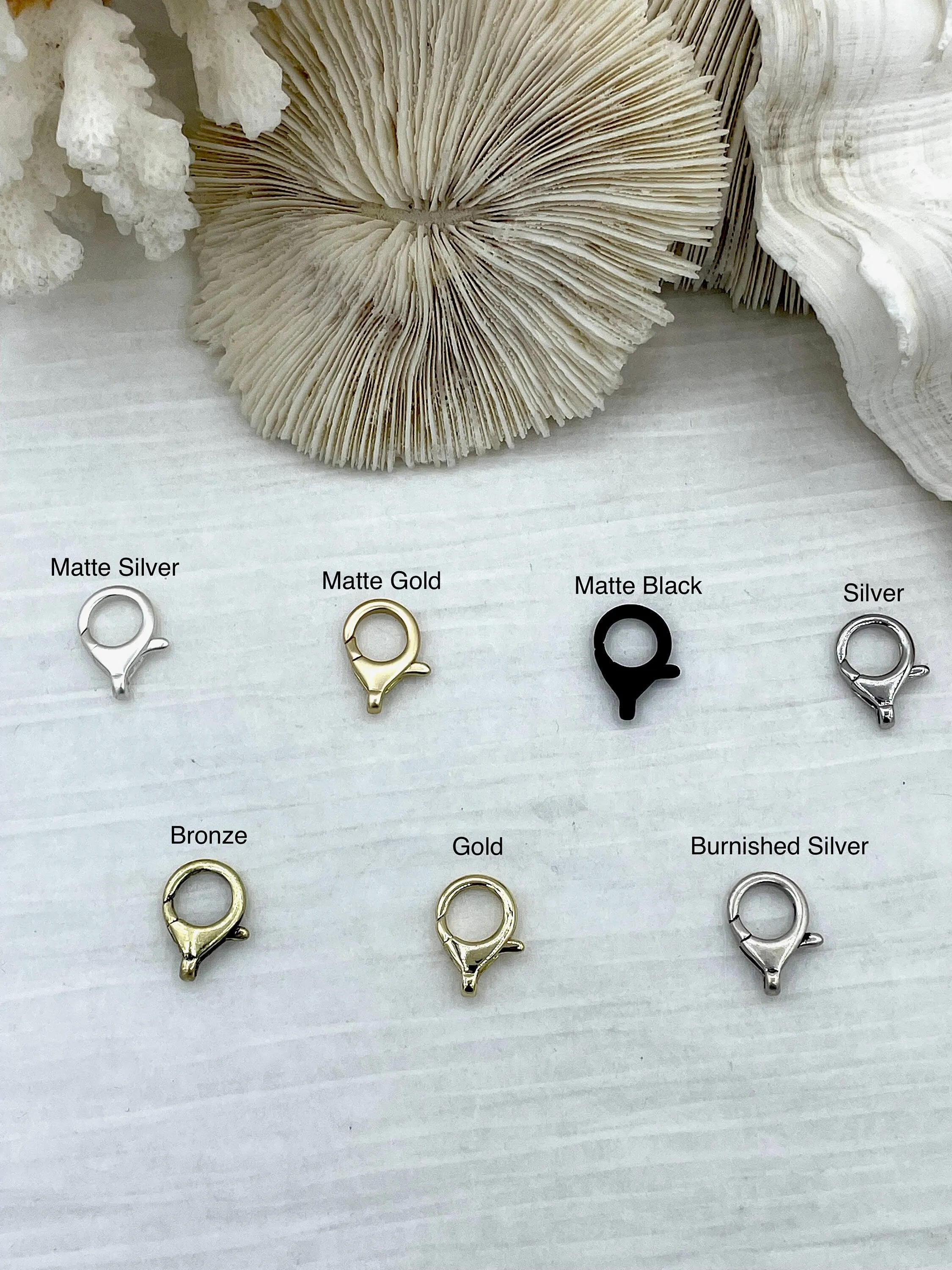 16mm Brass Lobster Clasp, Small Claw Clasp, Spring Hook Lobster Clasp, Jewelry Clasps ,Brass Clasp, Findings, 7 colors Fast Shipping
