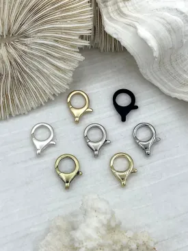 16mm Brass Lobster Clasp, Small Claw Clasp, Spring Hook Lobster Clasp, Jewelry Clasps ,Brass Clasp, Findings, 7 colors Fast Shipping
