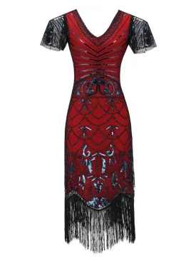 1920s Fringed Flapper Gatsby Dress