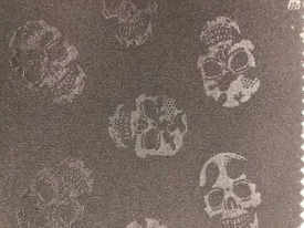 240G TECHNO STRETCHED KNIT WITH EMBOSSED SKULL PRINT<br><h6>1-BLACK<br>201EMBS-SKULL</h6>