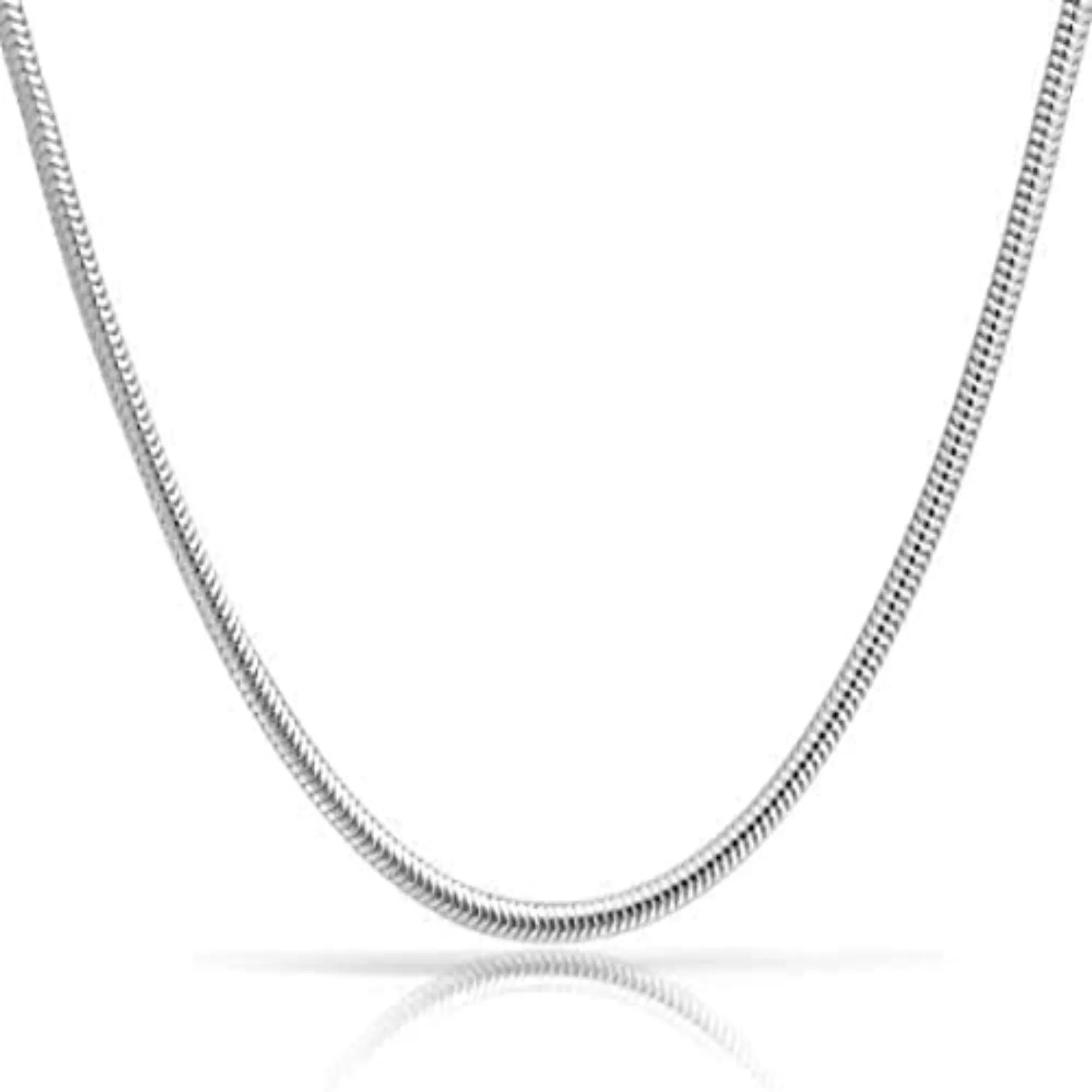 24inch Steel Snake Chain Bead Charm Necklace