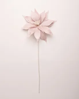 24" Blush Pink Glitter Poinsettia Set Of 12