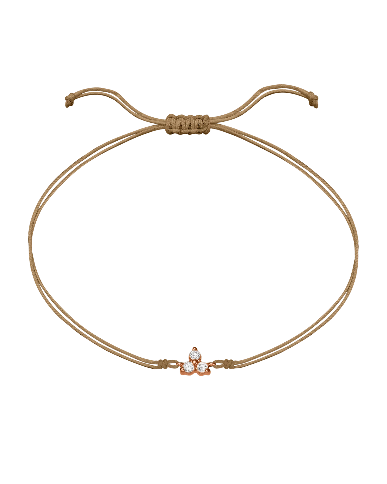 3 Studs Diamond String of love - 14K Rose Gold