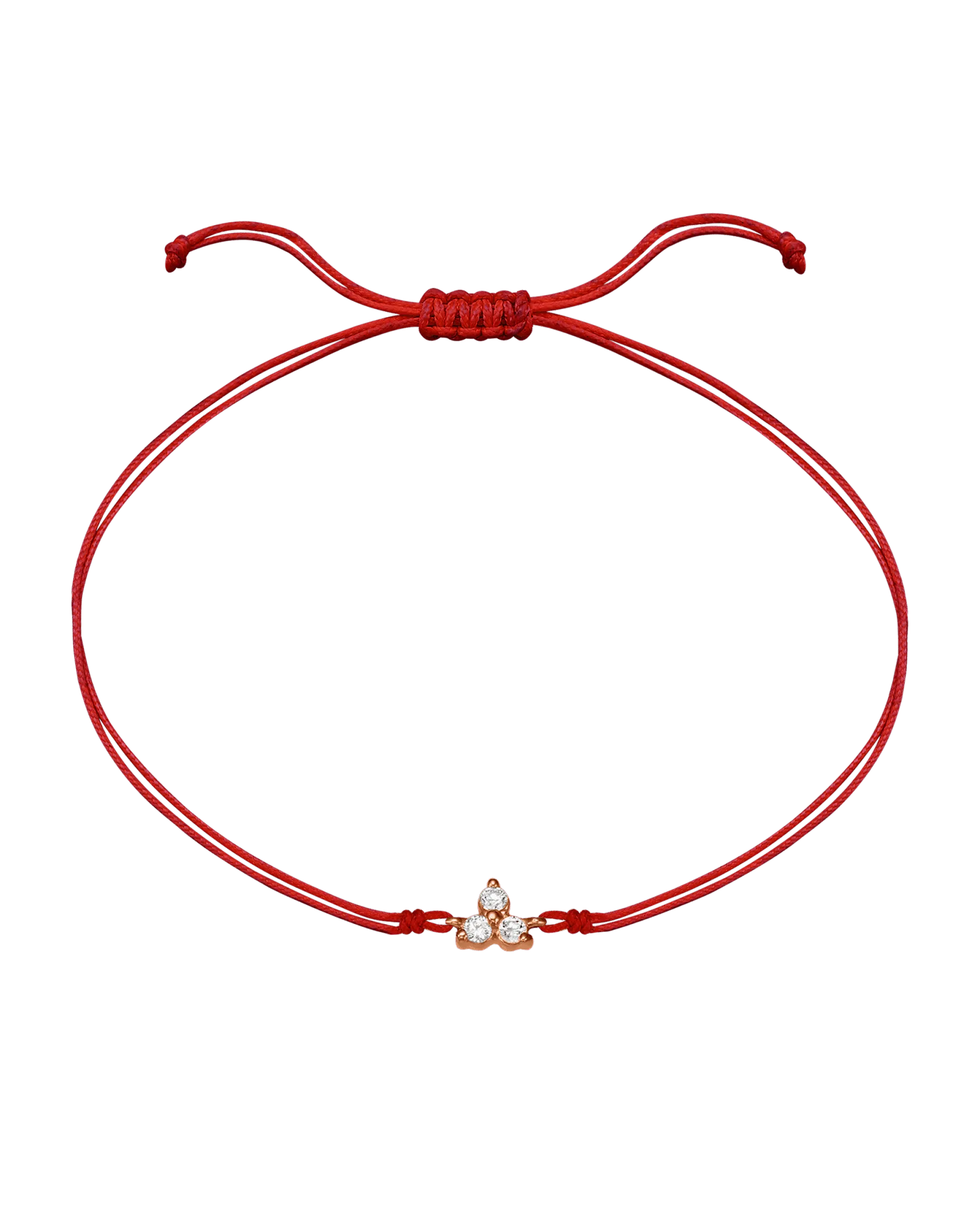 3 Studs Diamond String of love - 14K Rose Gold