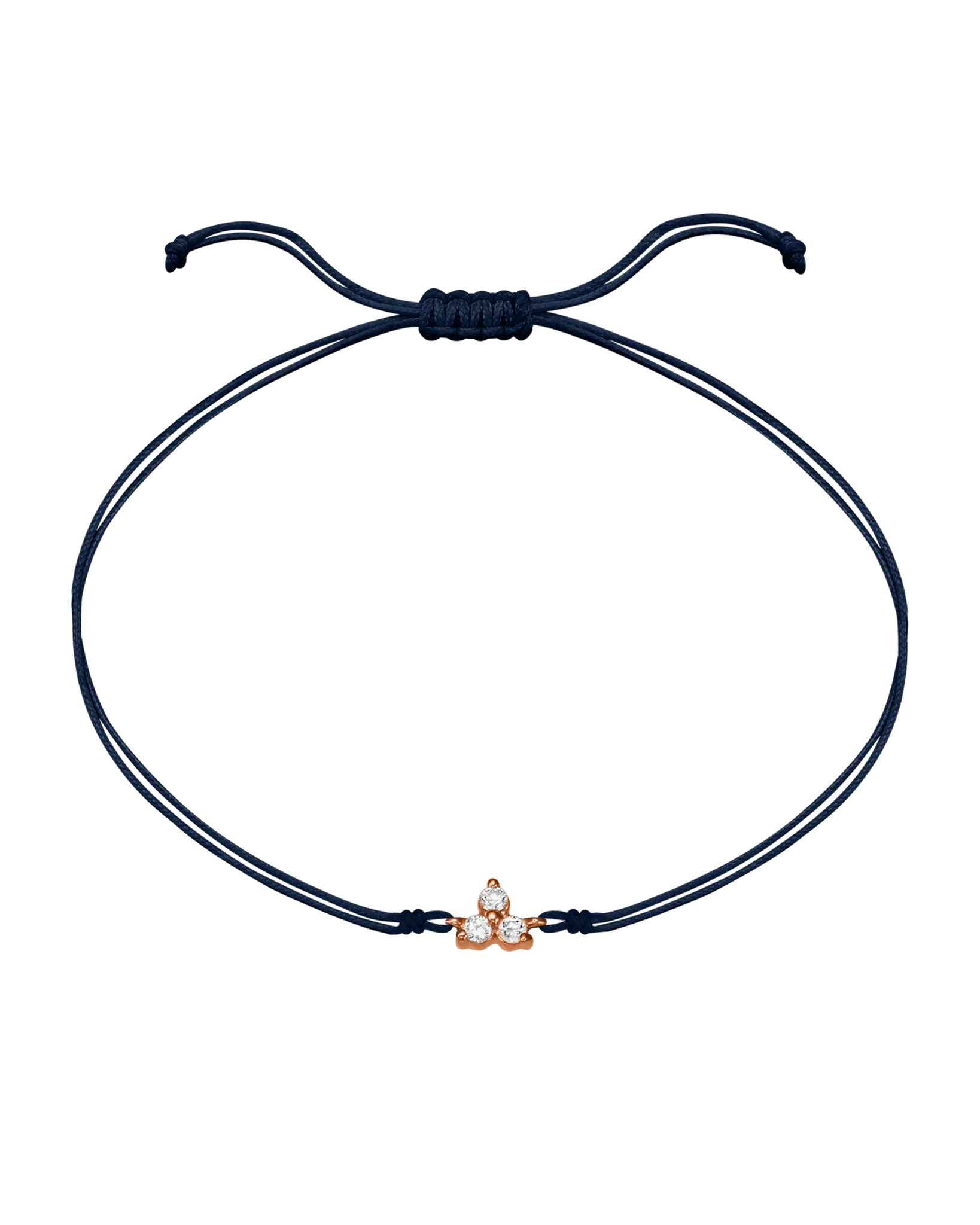 3 Studs Diamond String of love - 14K Rose Gold