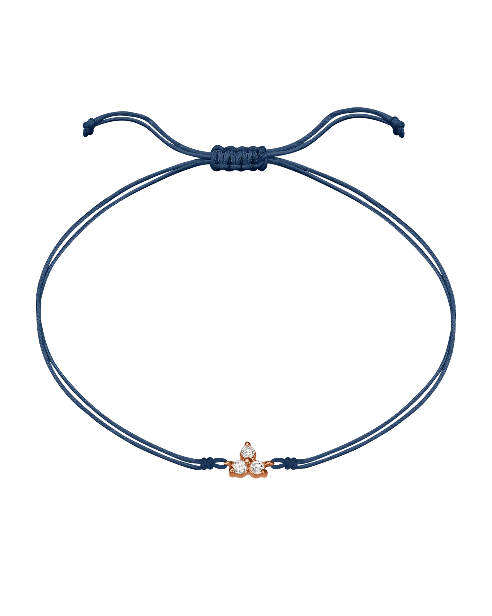 3 Studs Diamond String of love - 14K Rose Gold
