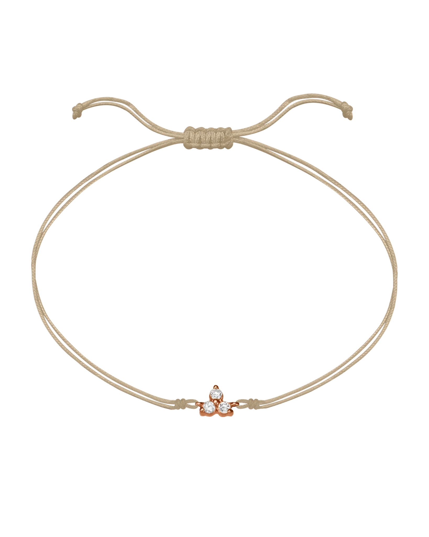3 Studs Diamond String of love - 14K Rose Gold