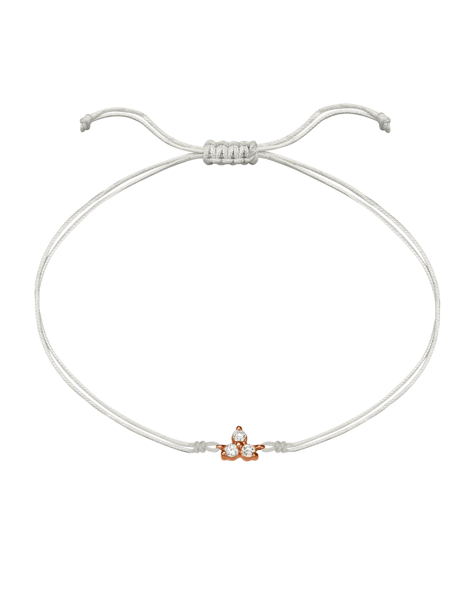 3 Studs Diamond String of love - 14K Rose Gold