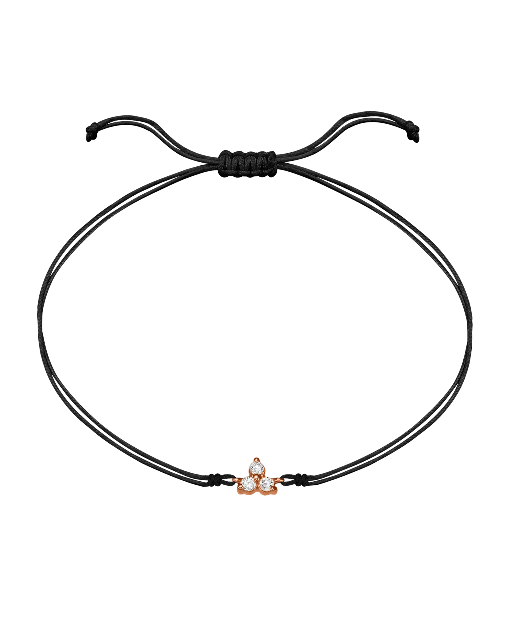 3 Studs Diamond String of love - 14K Rose Gold