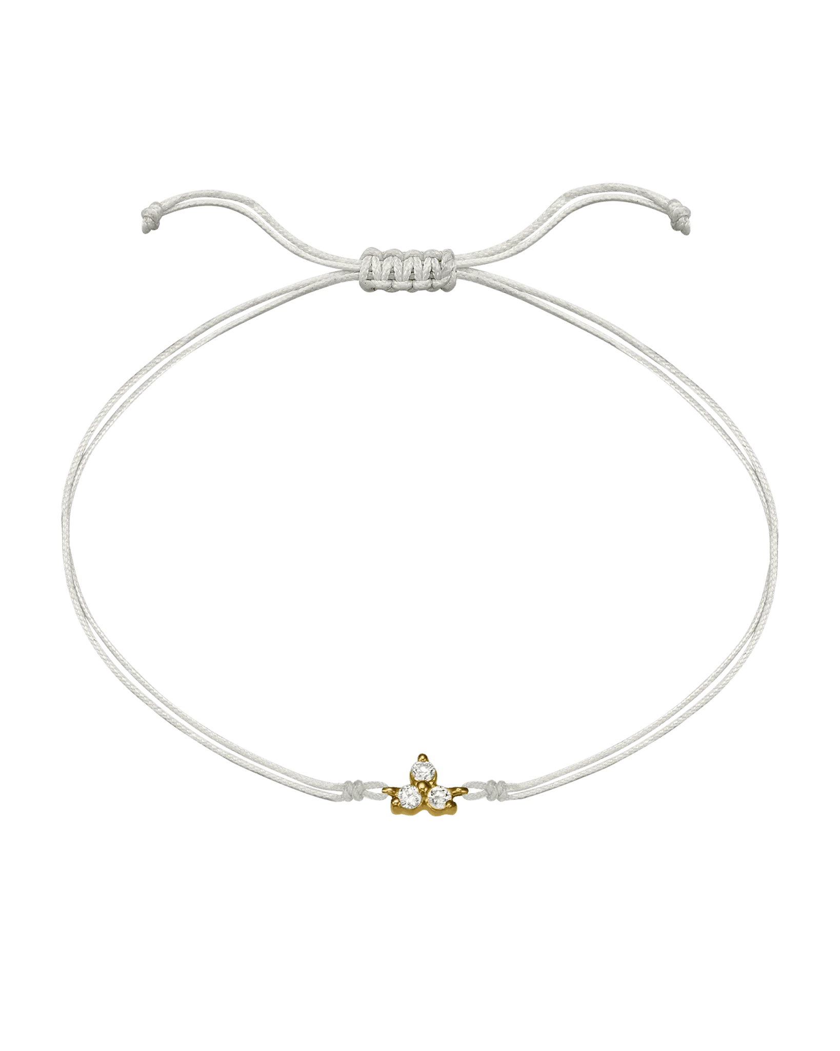 3 Studs Diamond String of love - 14K Yellow Gold