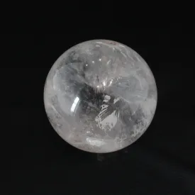 70mm Rock Crystal Smooth Ball, V-Hole (Blemished)