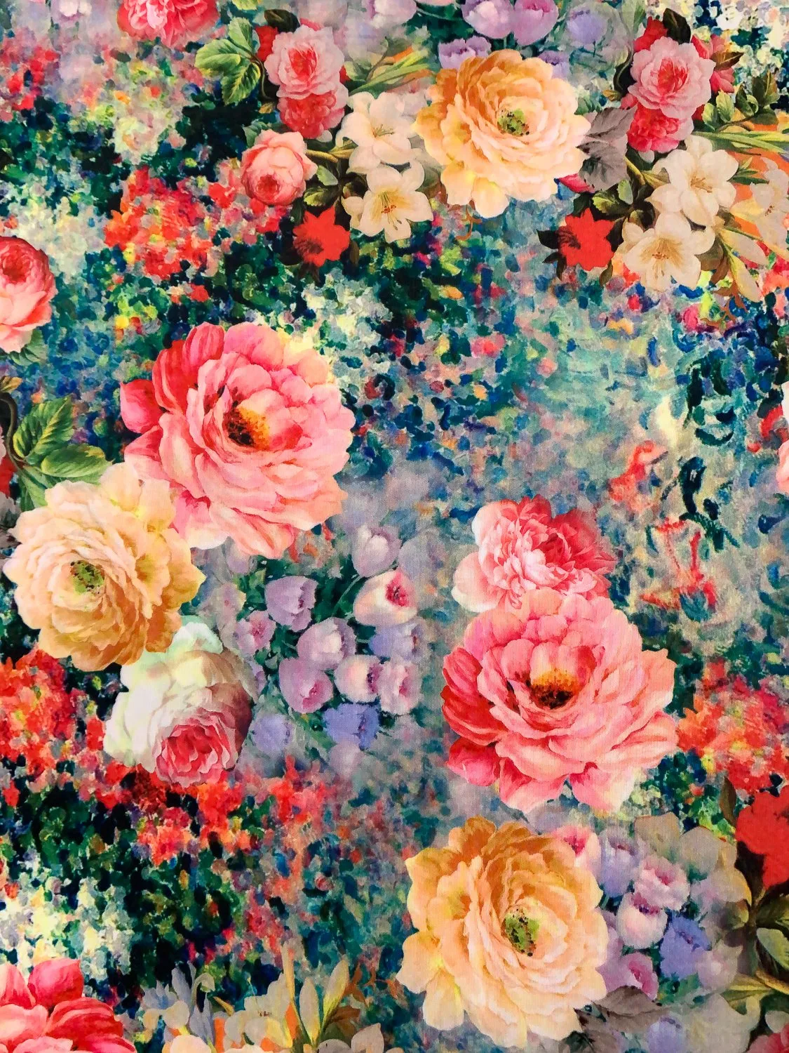 A Floral Dream Printed Scuba - Multicolor