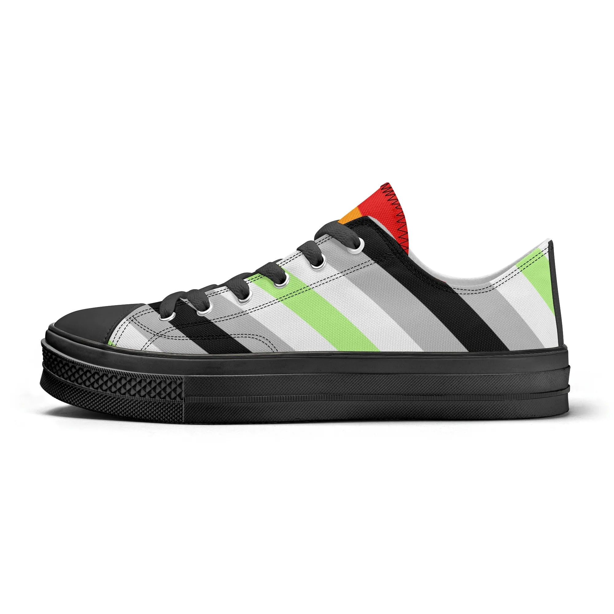 Agender Pride Collection - Mens Classic Low Top Canvas Shoes for the LGBTQIA  community