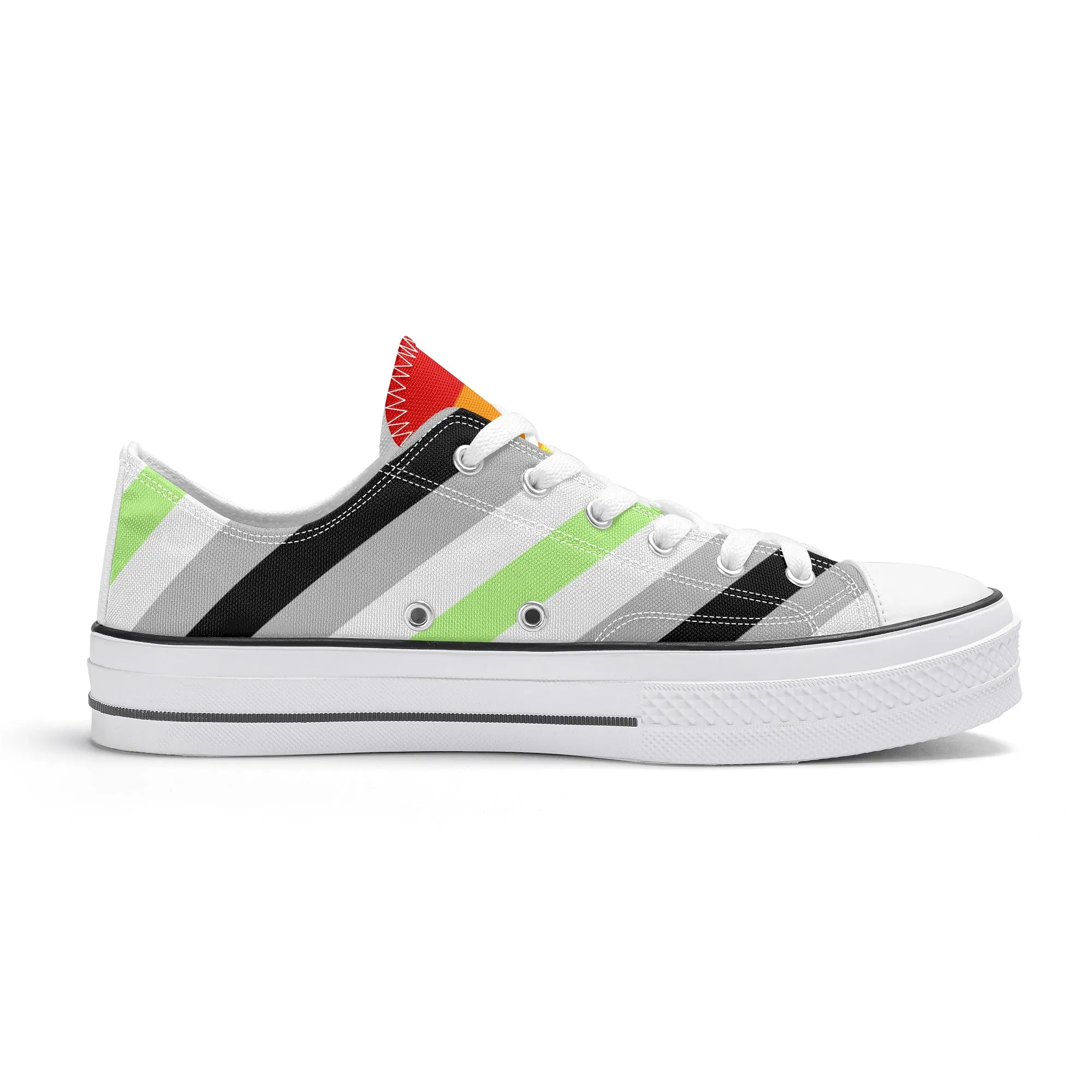 Agender Pride Collection - Mens Classic Low Top Canvas Shoes for the LGBTQIA  community