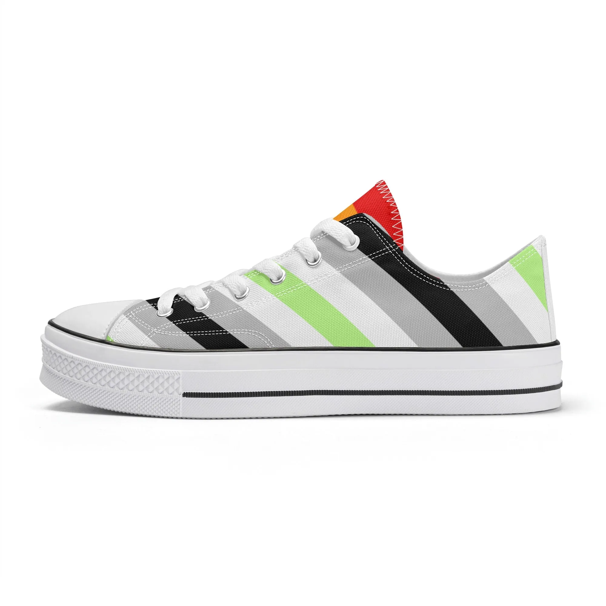 Agender Pride Collection - Mens Classic Low Top Canvas Shoes for the LGBTQIA  community