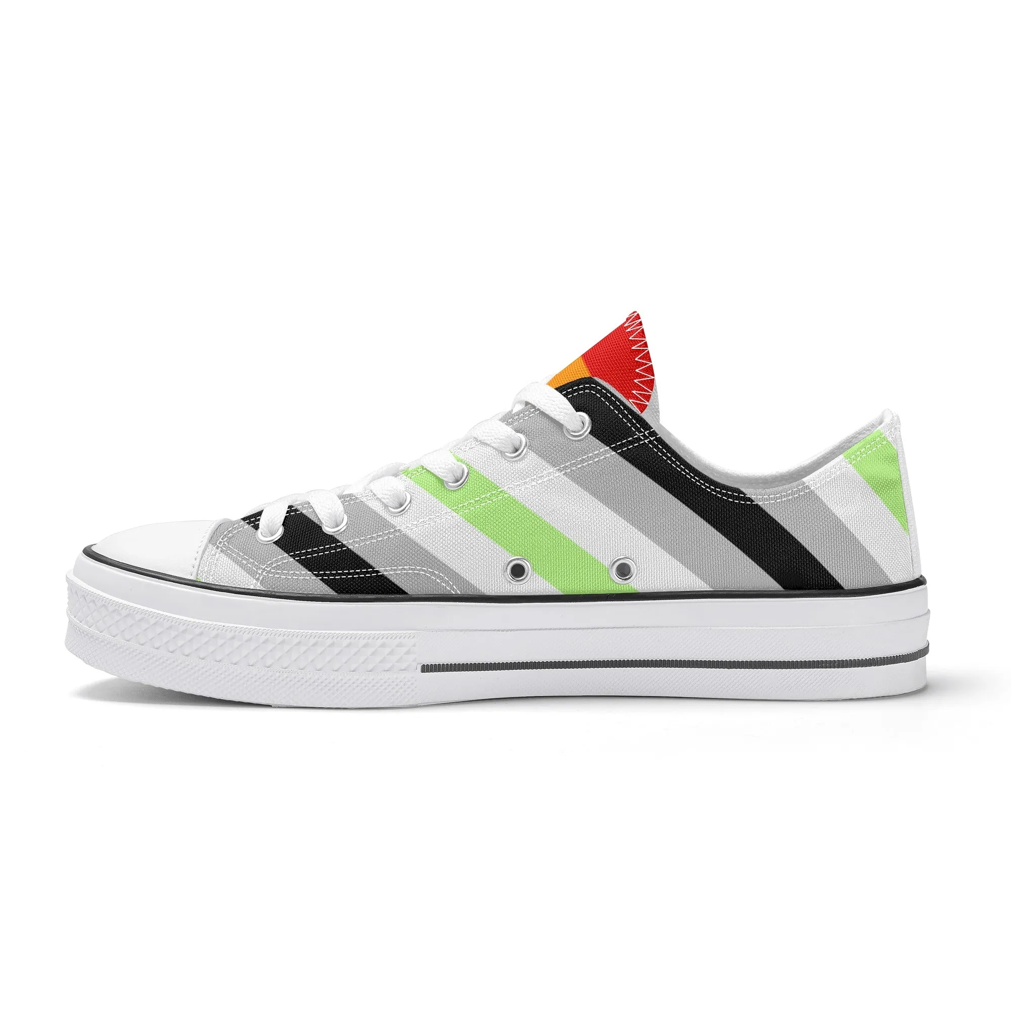Agender Pride Collection - Mens Classic Low Top Canvas Shoes for the LGBTQIA  community