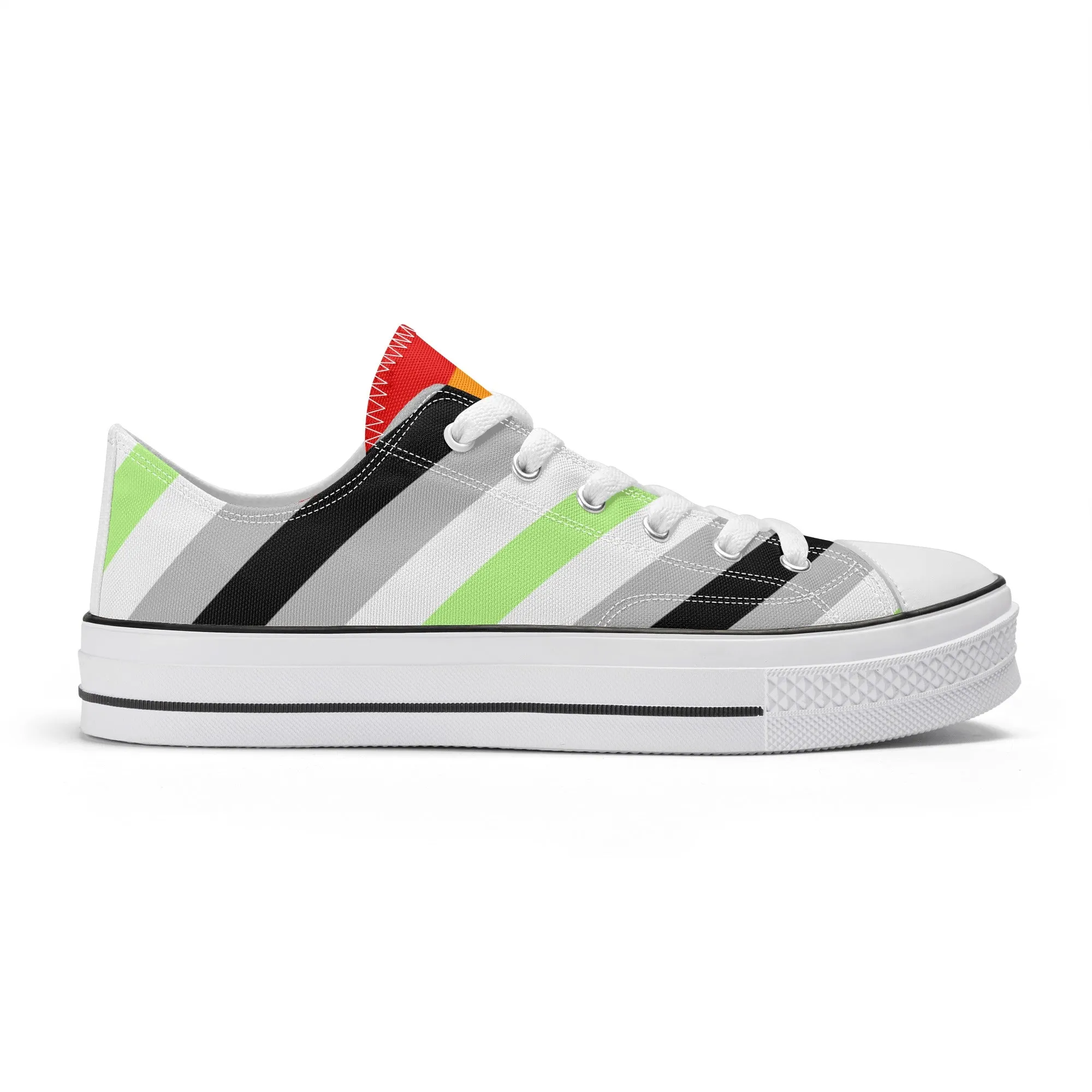 Agender Pride Collection - Mens Classic Low Top Canvas Shoes for the LGBTQIA  community
