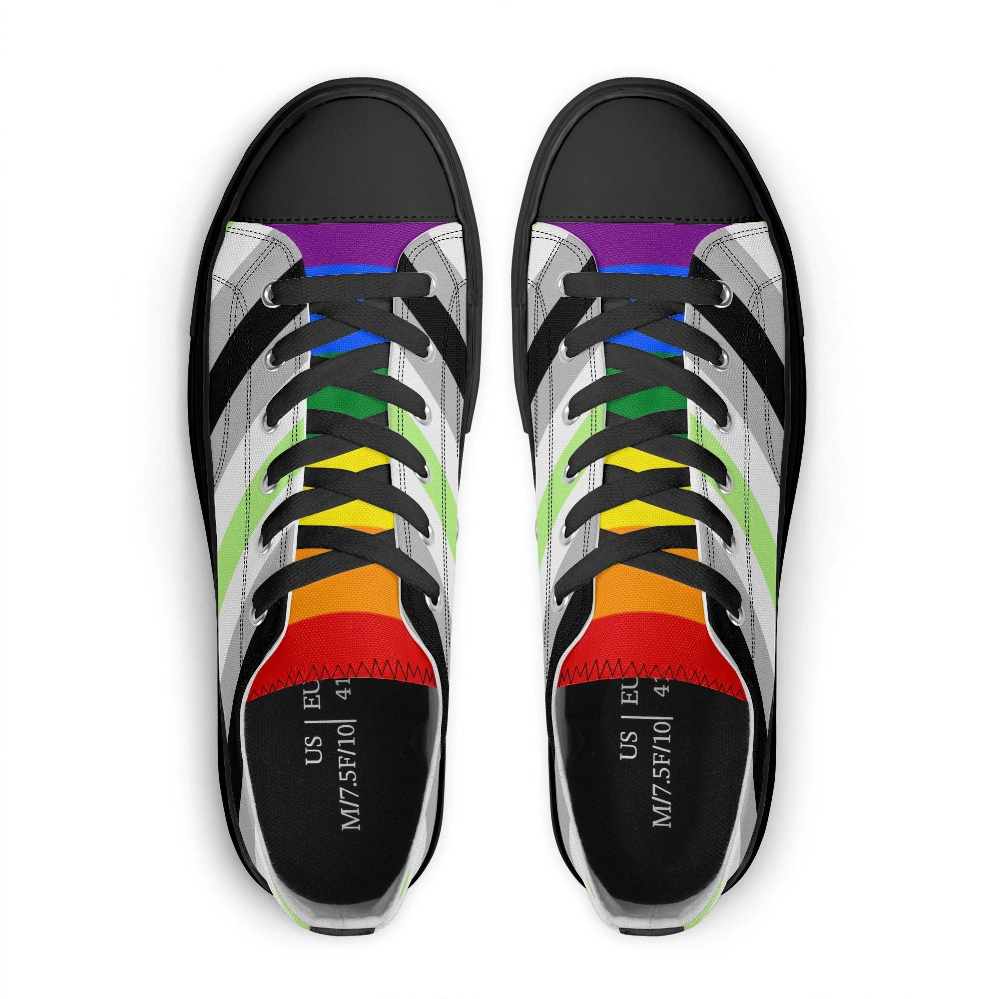 Agender Pride Collection - Mens Classic Low Top Canvas Shoes for the LGBTQIA  community