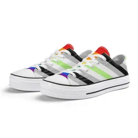 Agender Pride Collection - Mens Classic Low Top Canvas Shoes for the LGBTQIA  community