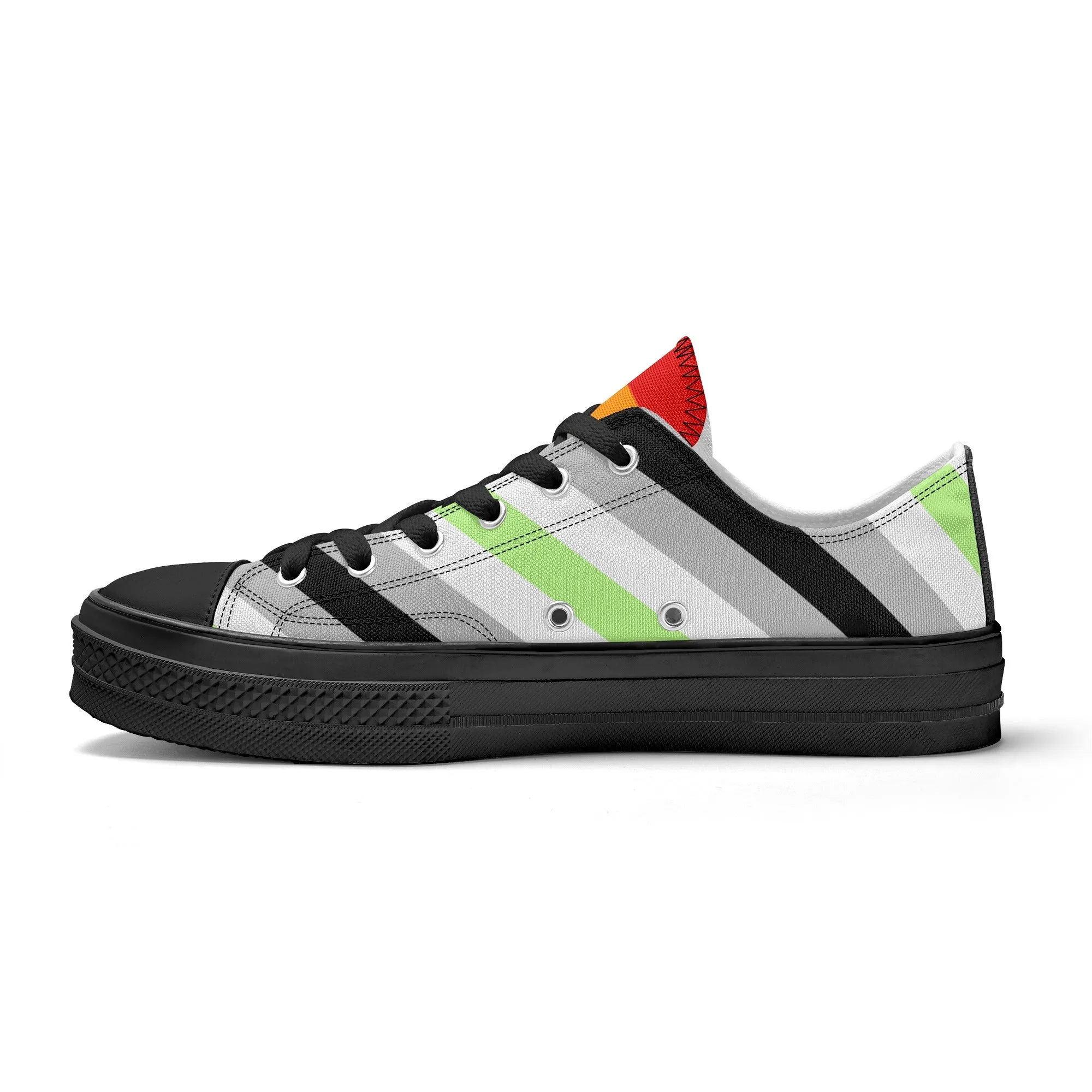 Agender Pride Collection - Mens Classic Low Top Canvas Shoes for the LGBTQIA  community