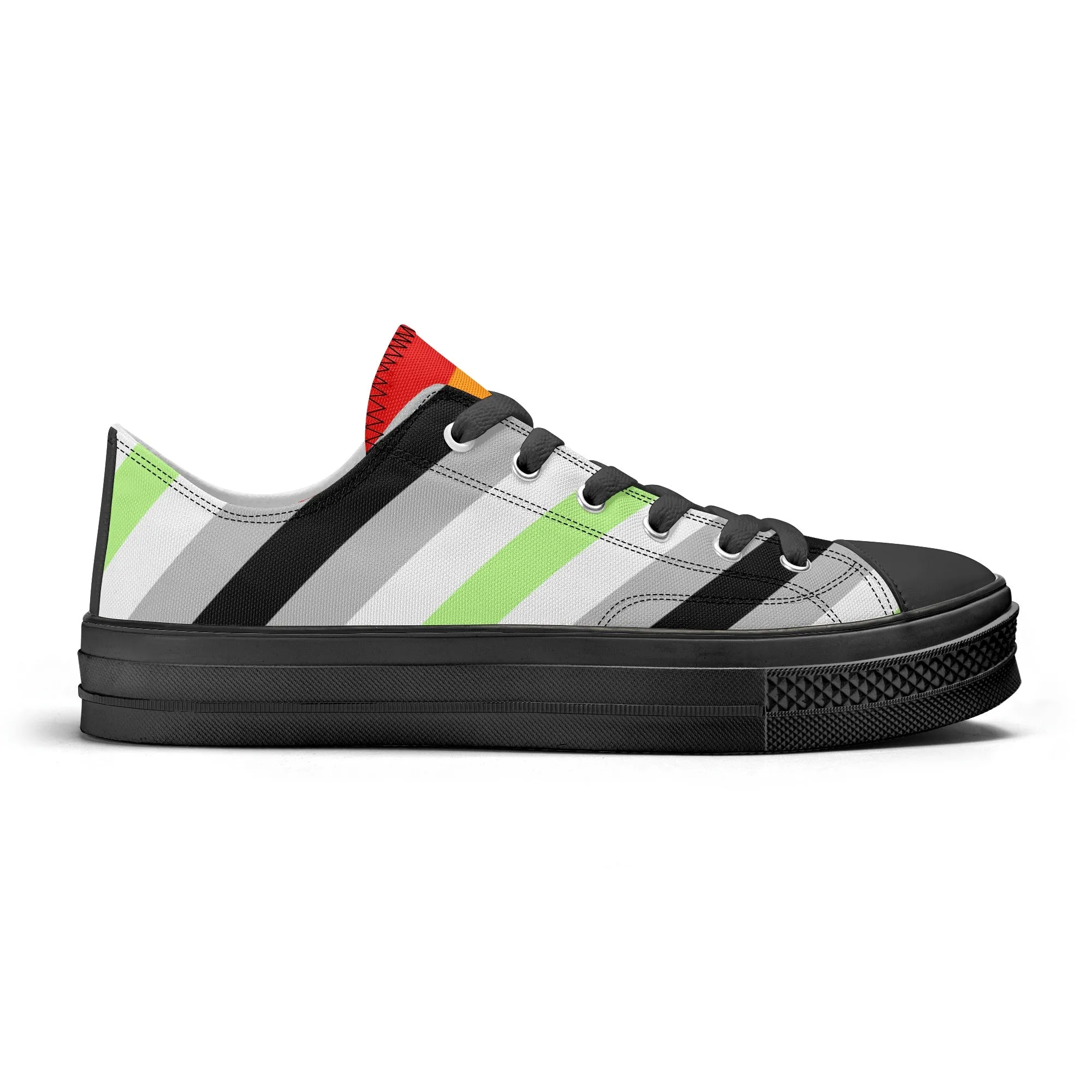 Agender Pride Collection - Mens Classic Low Top Canvas Shoes for the LGBTQIA  community