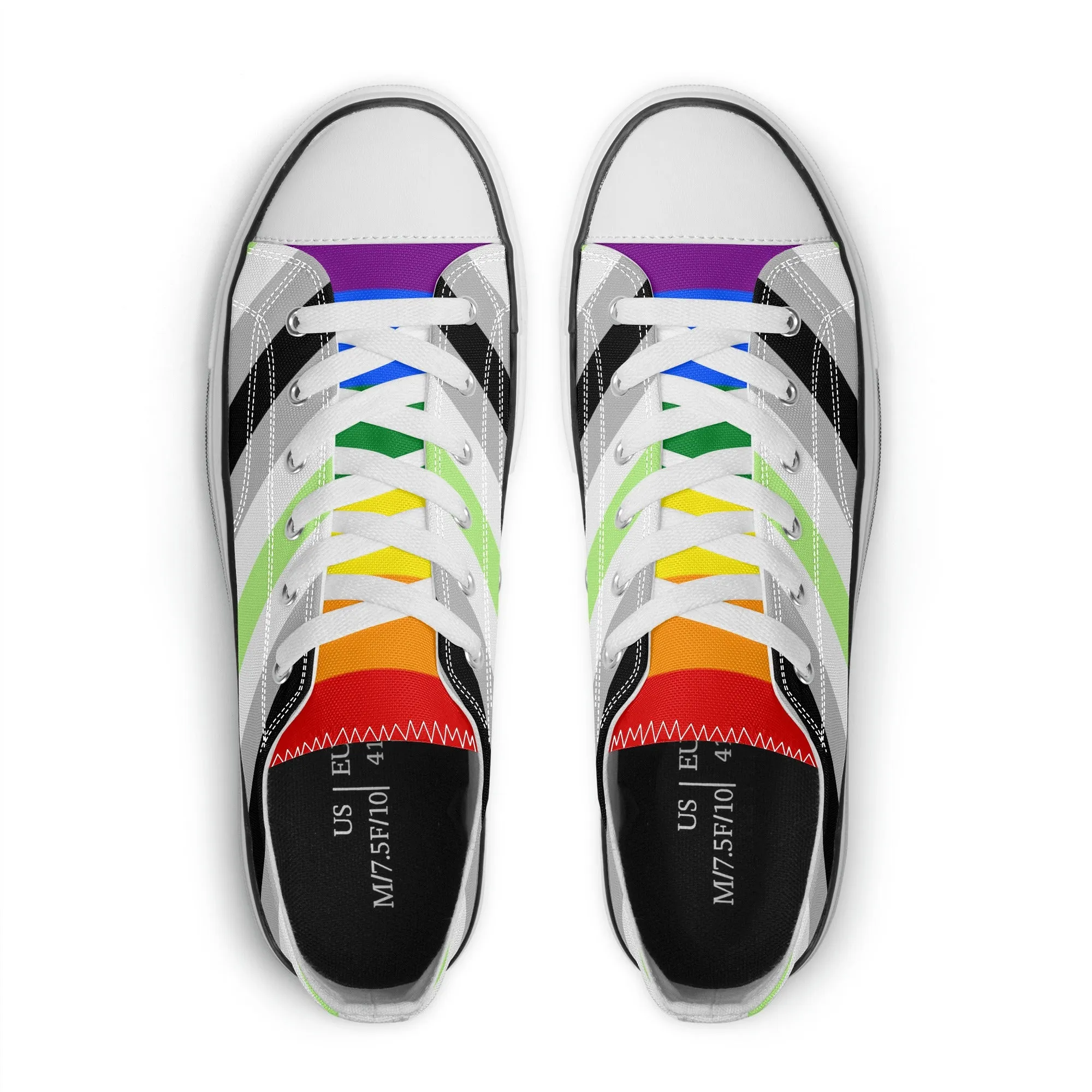 Agender Pride Collection - Mens Classic Low Top Canvas Shoes for the LGBTQIA  community