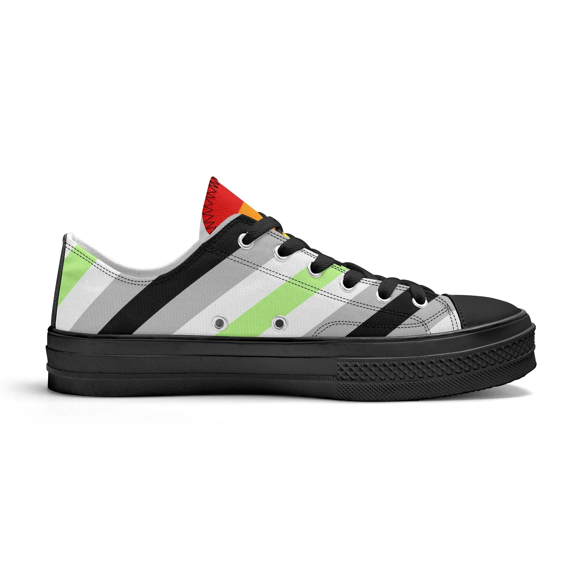 Agender Pride Collection - Mens Classic Low Top Canvas Shoes for the LGBTQIA  community