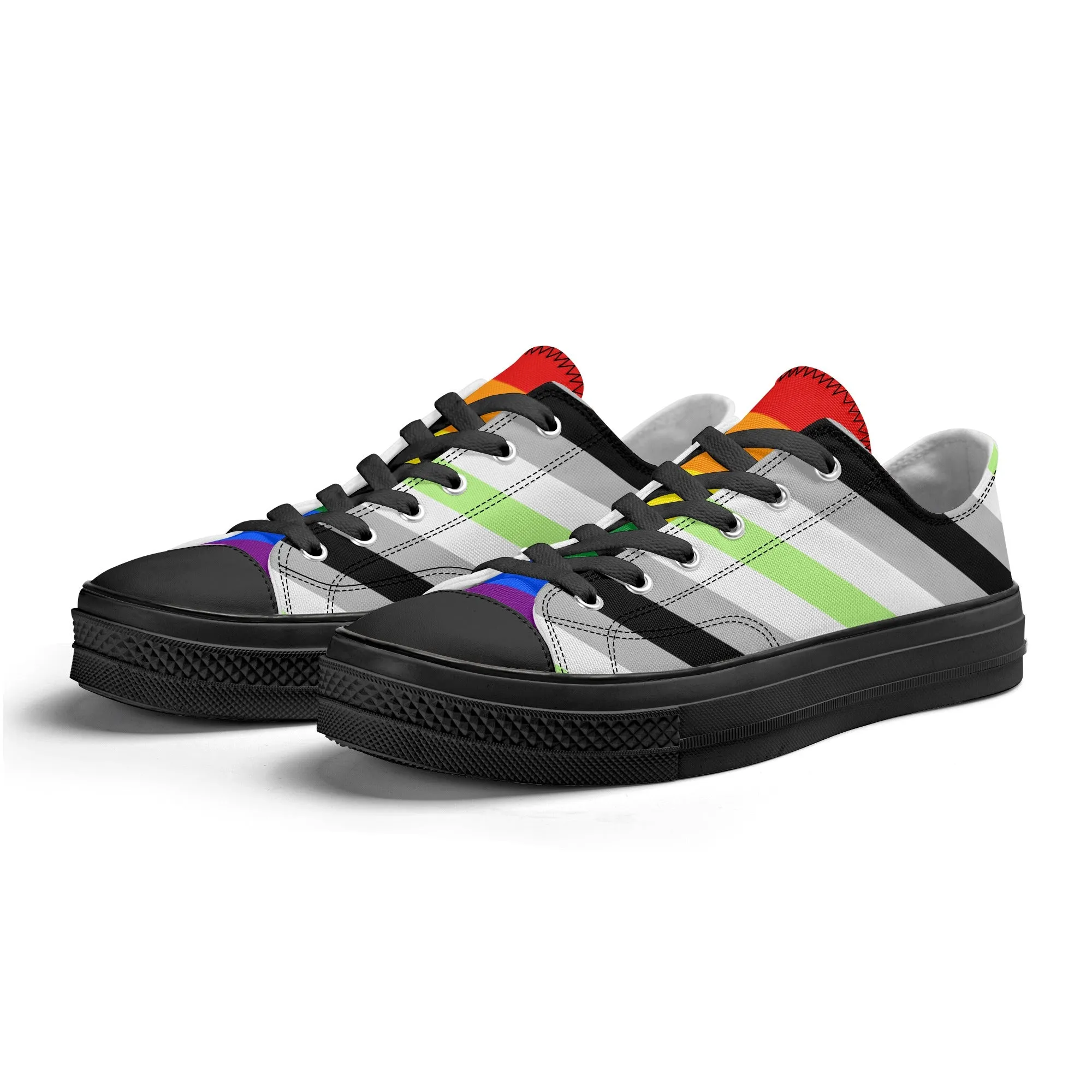 Agender Pride Collection - Mens Classic Low Top Canvas Shoes for the LGBTQIA  community