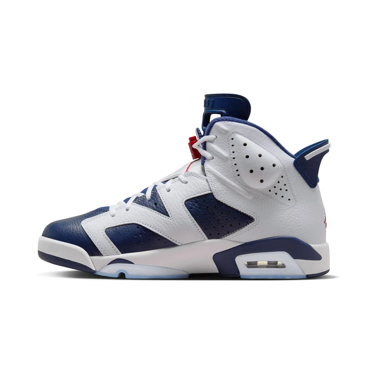Mens White and Midnight Navy Air Jordan 6 Retro Shoes
