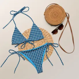 All-over print recycled string bikini