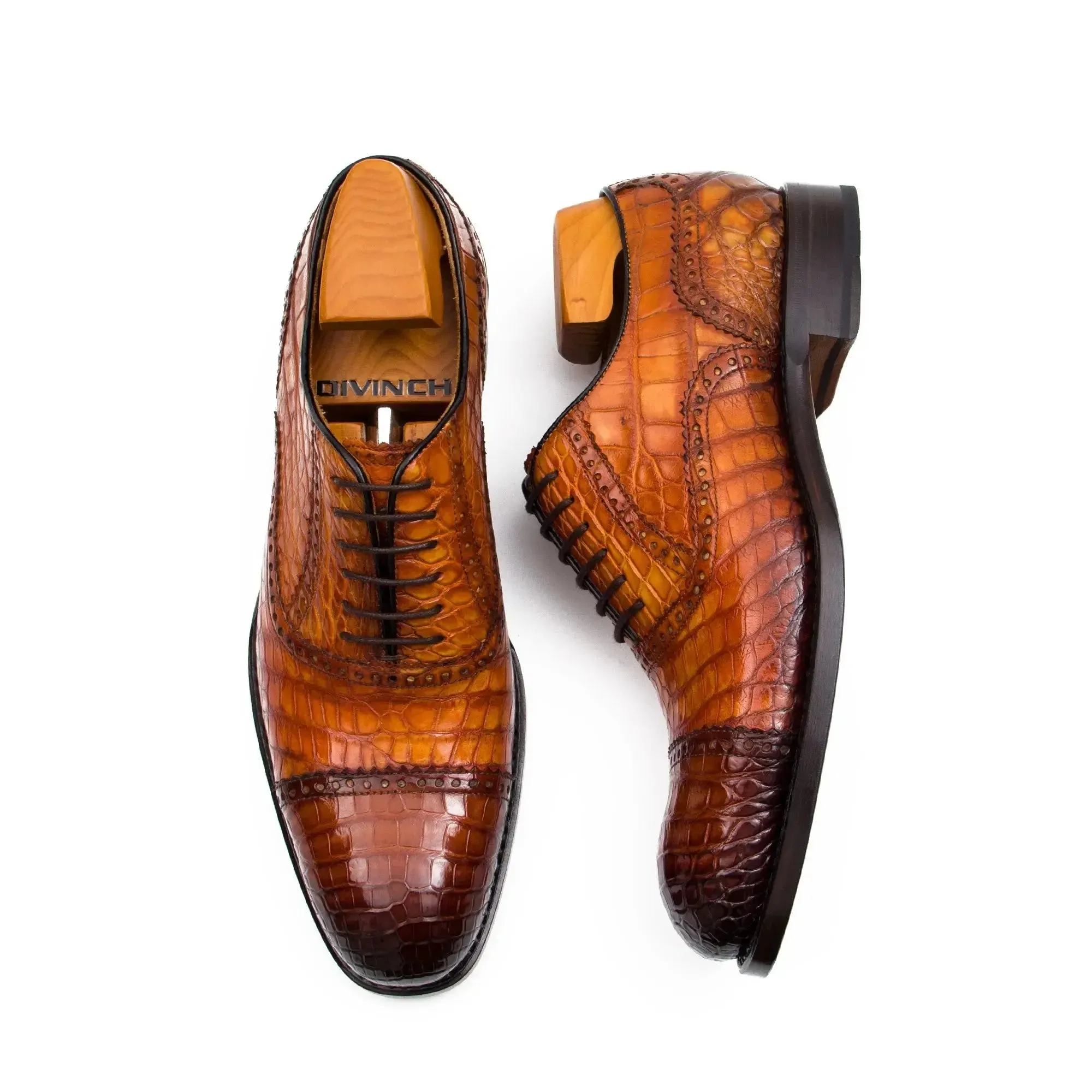 Alligator Skin Oxford Shoes