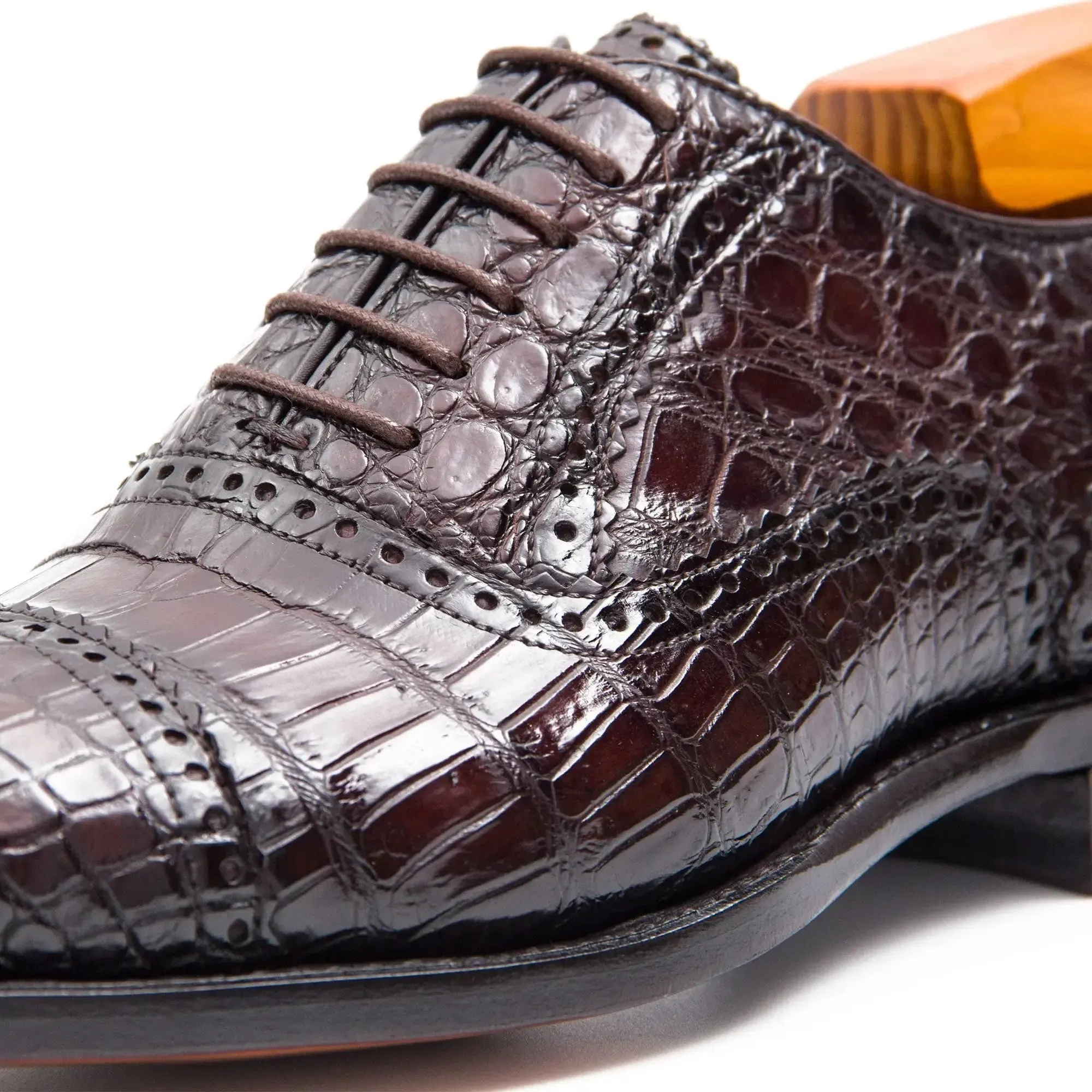 Alligator Skin Oxford Shoes