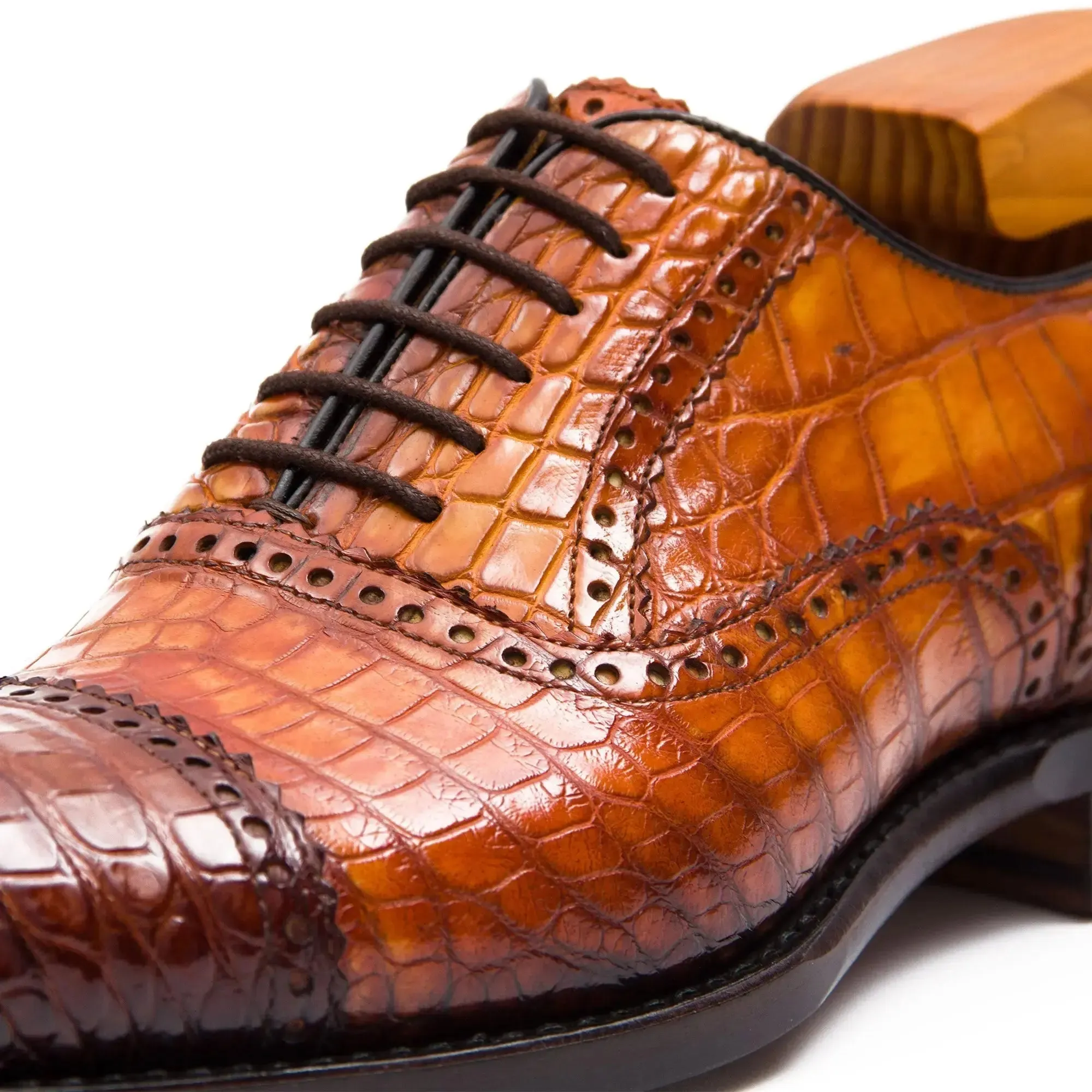 Alligator Skin Oxford Shoes