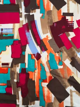 Art Collector Printed Stretch Fine Cotton Sateen - Multicolor
