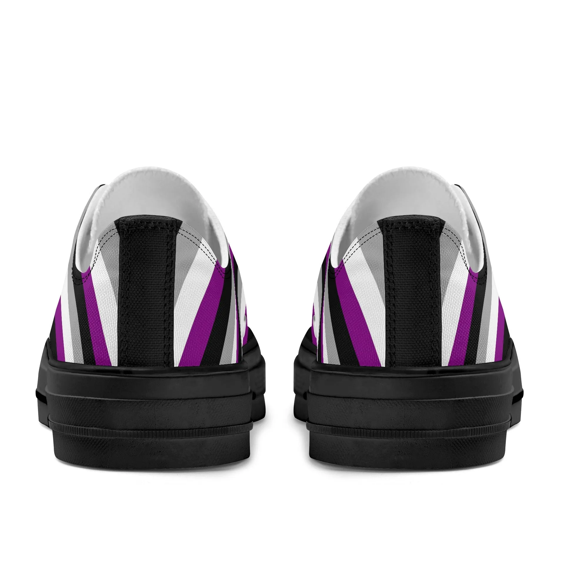 Asexual Pride Collection - Womens Classic Low Top Canvas Shoes for the LGBTQIA  community