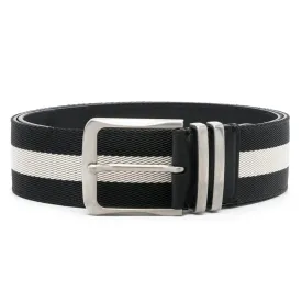 BALLY Men's TONNI Striped Panelled Leather Belt 110cm