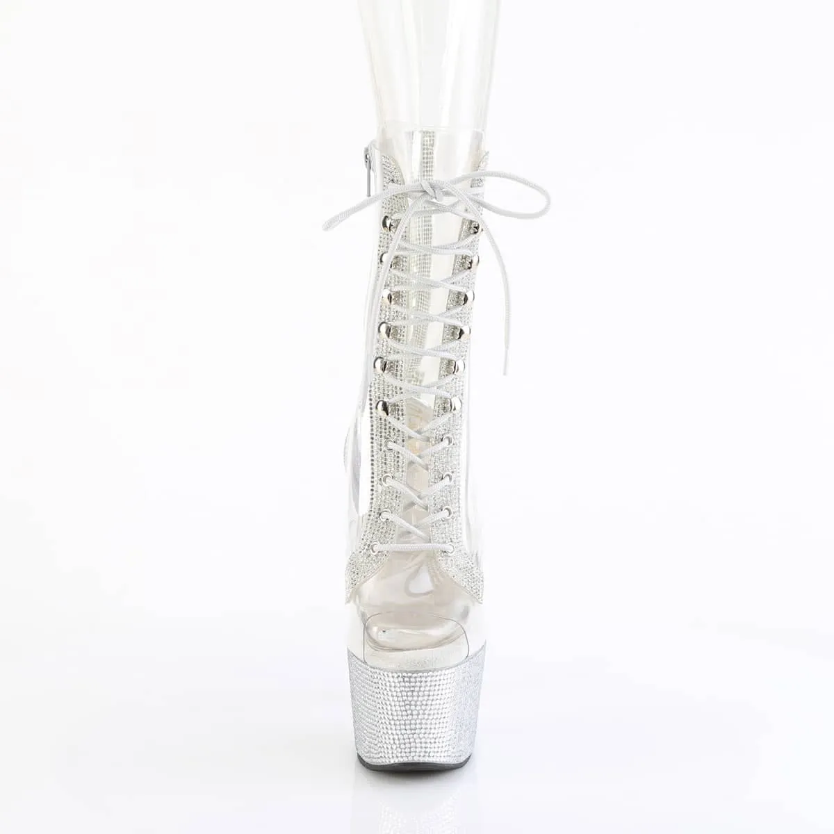 BEJEWELED-1021C-2 Peep Toe Ankle Boot