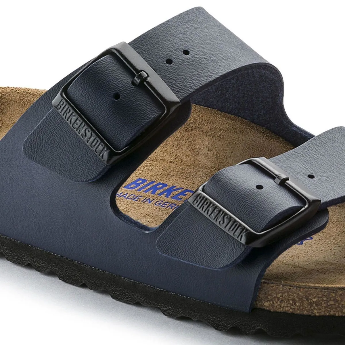 Birkenstock Womens Arizona Soft Footbed Sandals in Navy Birko-Flor - Comfortable and Stylish Footwear