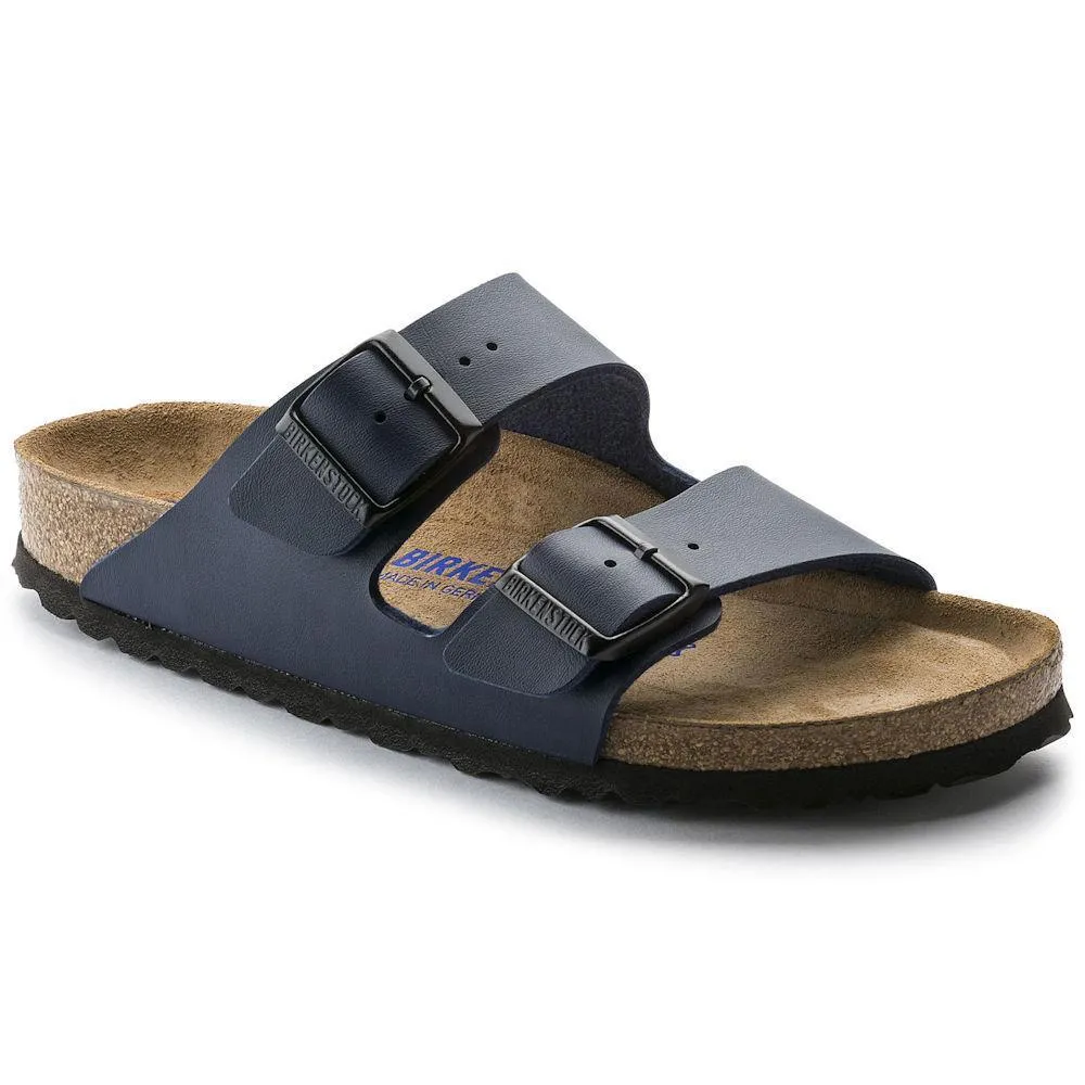 Birkenstock Womens Arizona Soft Footbed Sandals in Navy Birko-Flor - Comfortable and Stylish Footwear