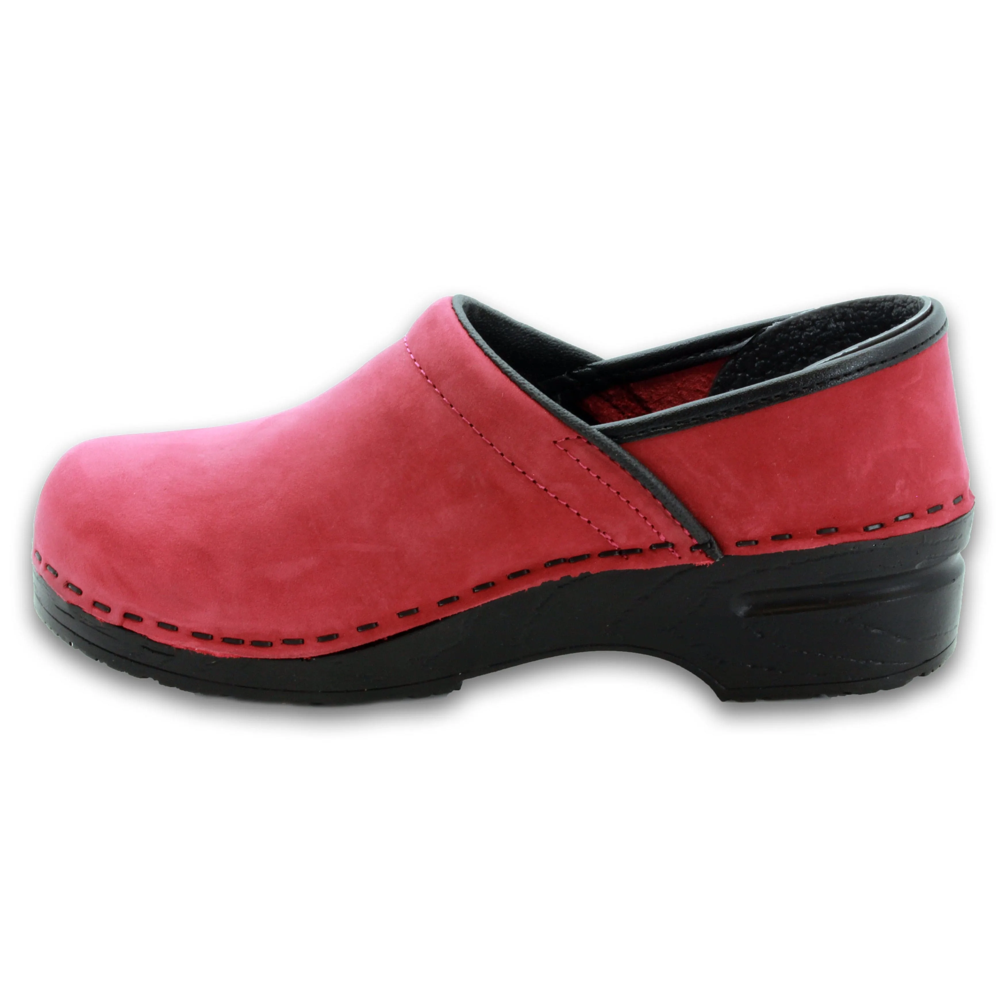 BJORK PROFESSIONAL LEAH in Berry Oiled Leather Clogs - CLOSEOUT