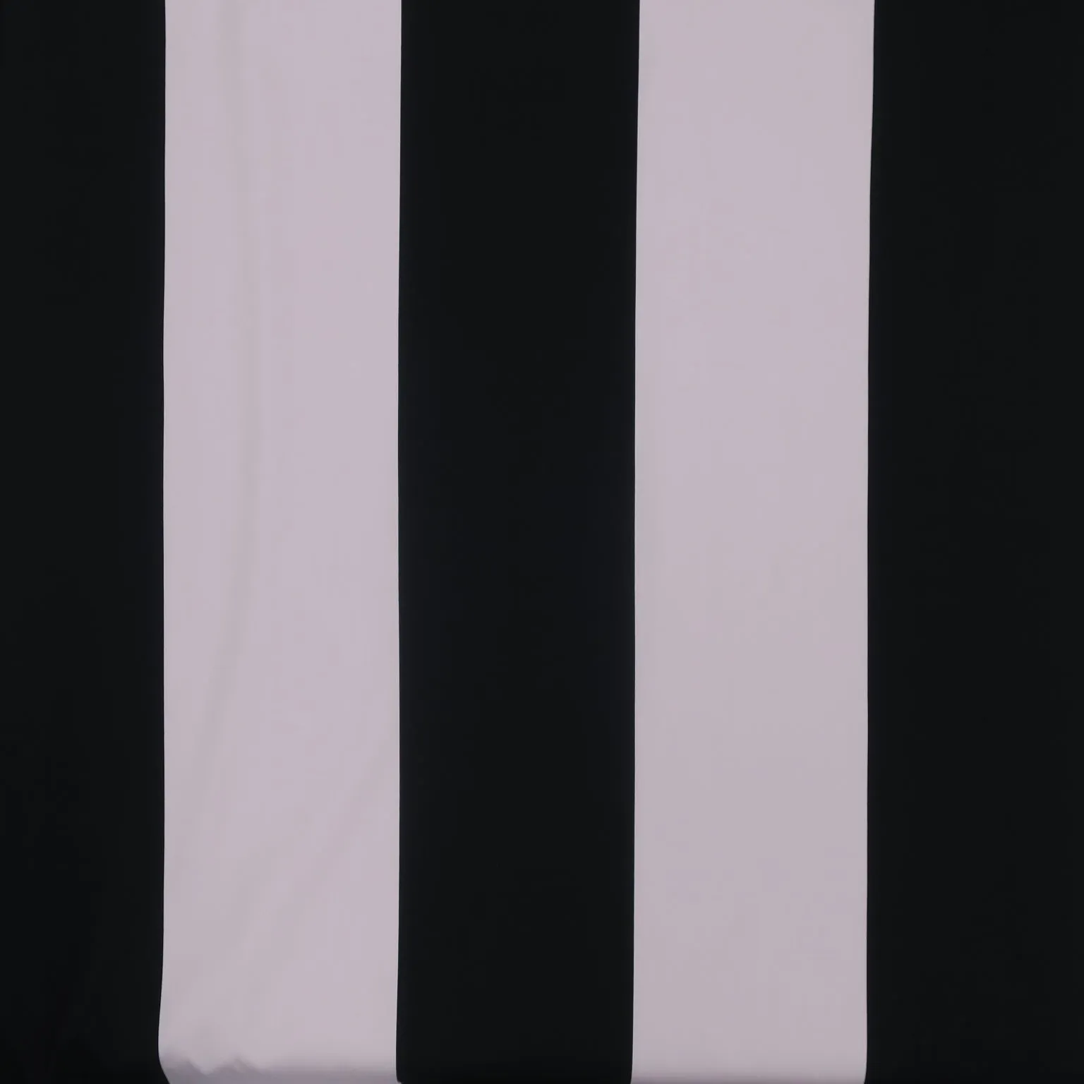 Black and White Stripe Printed Polyester Mikado Fabric