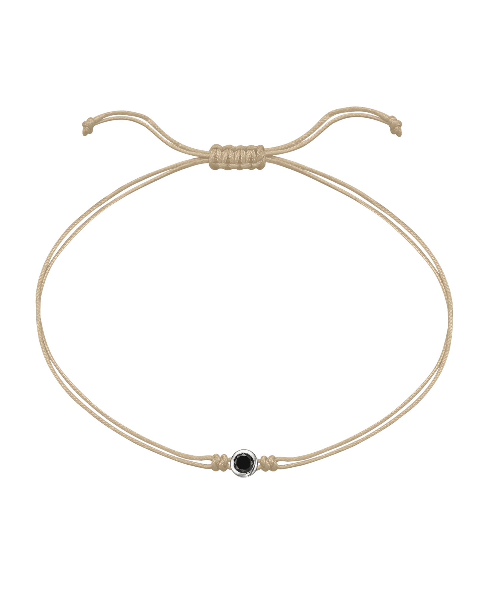 Black Diamond String Of Love - 14K Yellow Gold