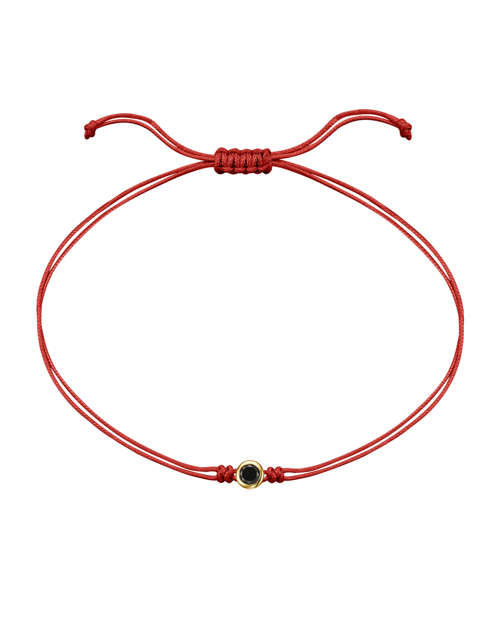 Black Diamond String Of Love - 14K Yellow Gold